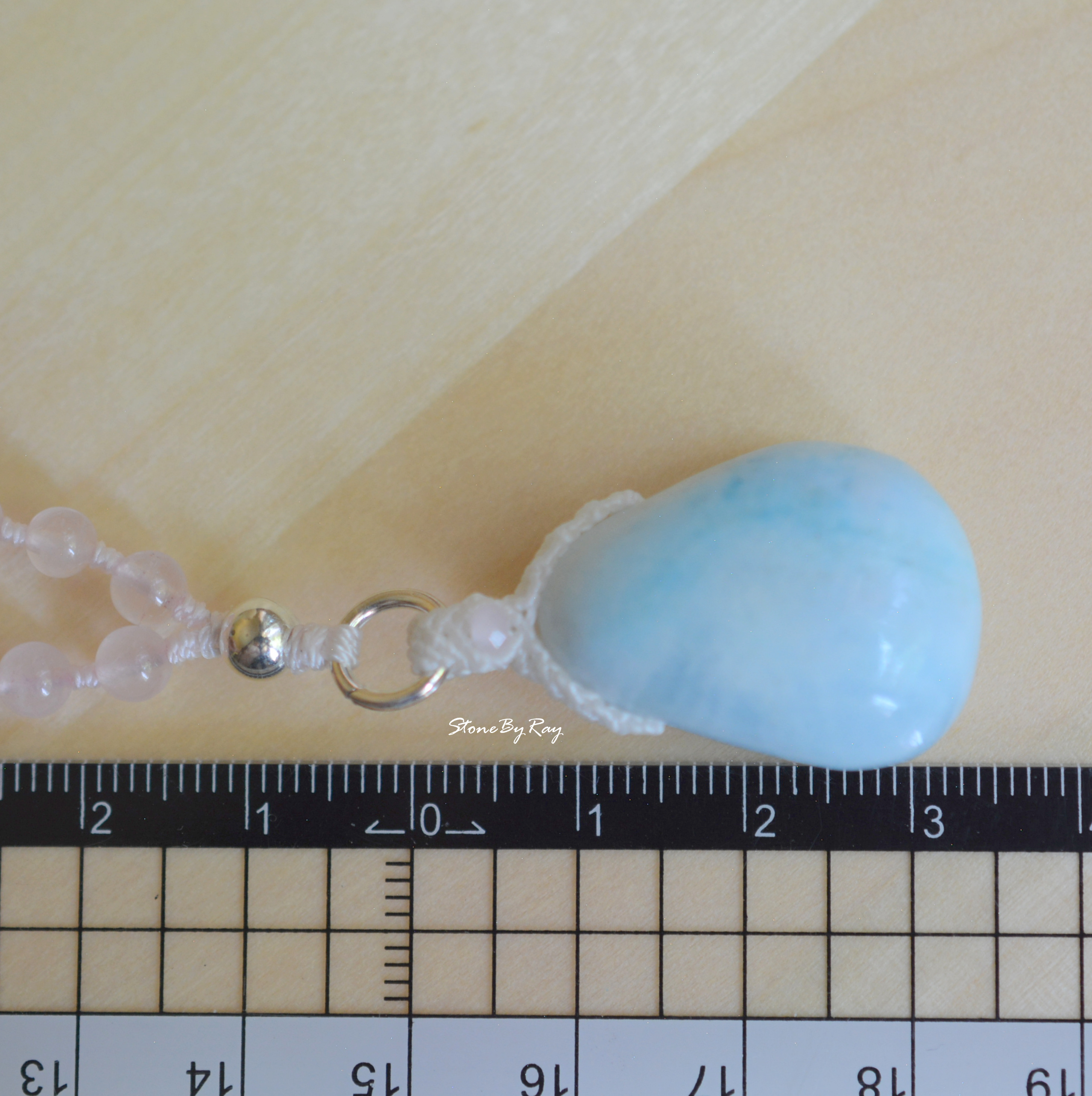 สร้อยคอมงคล108จี้หินเฮมิมอร์ไฟร์(Hemimorphite)