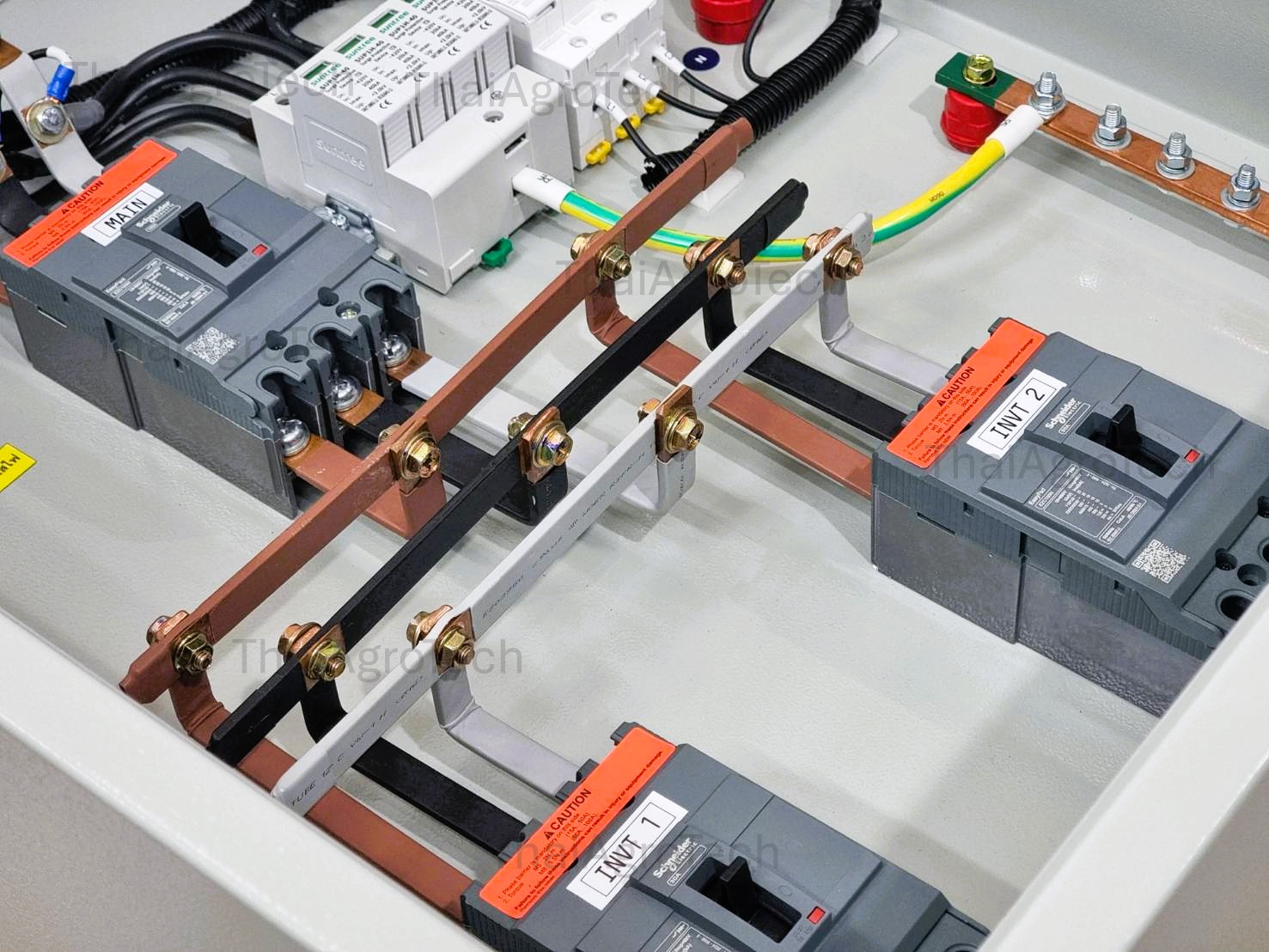SOLAR DB, SOLAR Distribution Board MAIN 100A Main Circuit Breaker, 50A X 2 Miniature Circuit Breaker ตู้คอนโทรล สำหรับระบบโซล่าเซลล์ AC 380V 3เฟส