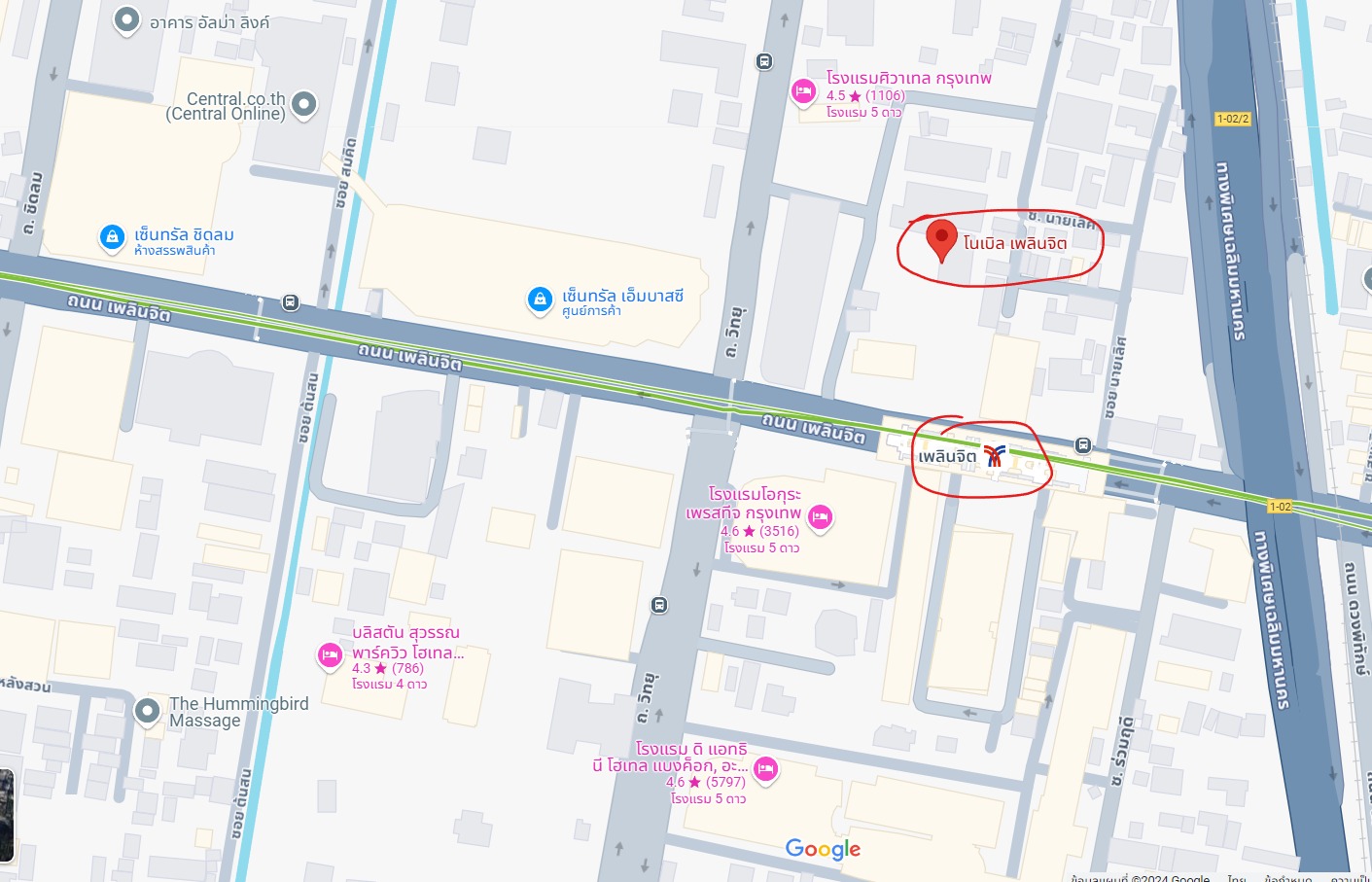 ปล่อยเช่าคอนโด Noble Ploenchit (โนเบิล เพลินจิต) - 1ห้องนอน 1ห้องน้ำ 1ห้องนั่งเล่น - ใกล้ BTS เพลินจิต - ขนาดห้อง 48 ตรม. ชั้น 12 ตึก A