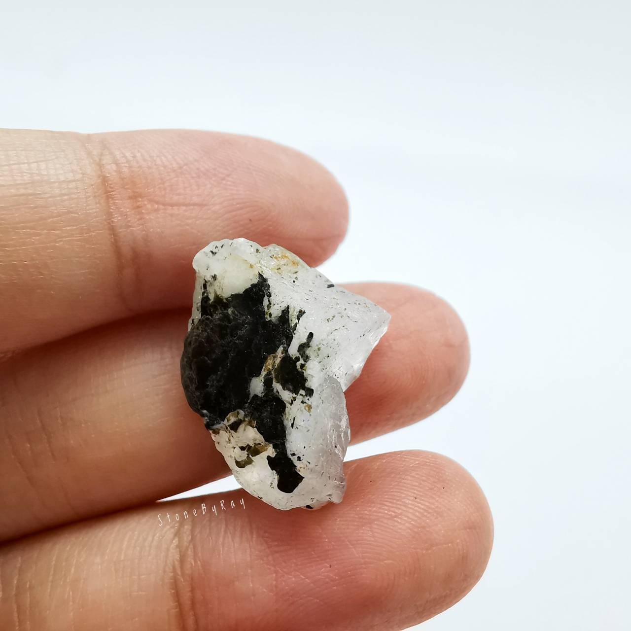 หินเรนโบว์มูนสโตนก้อนธรรมชาติ Rainbow Moonstone