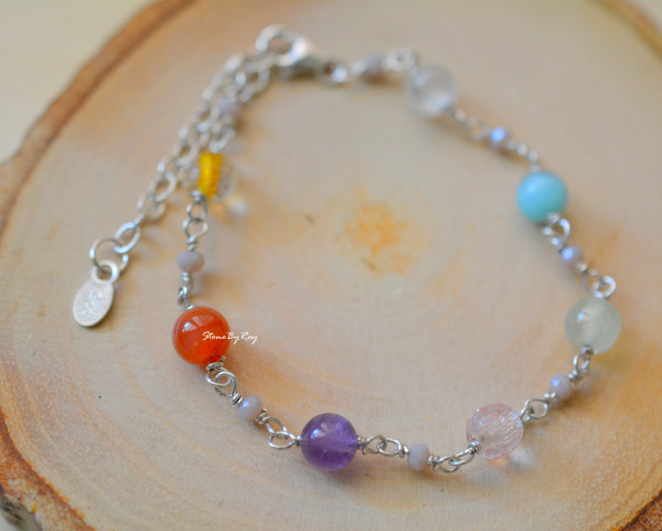 สร้อยข้อมือรวมหินอัญมณี(Mix Gemstone)