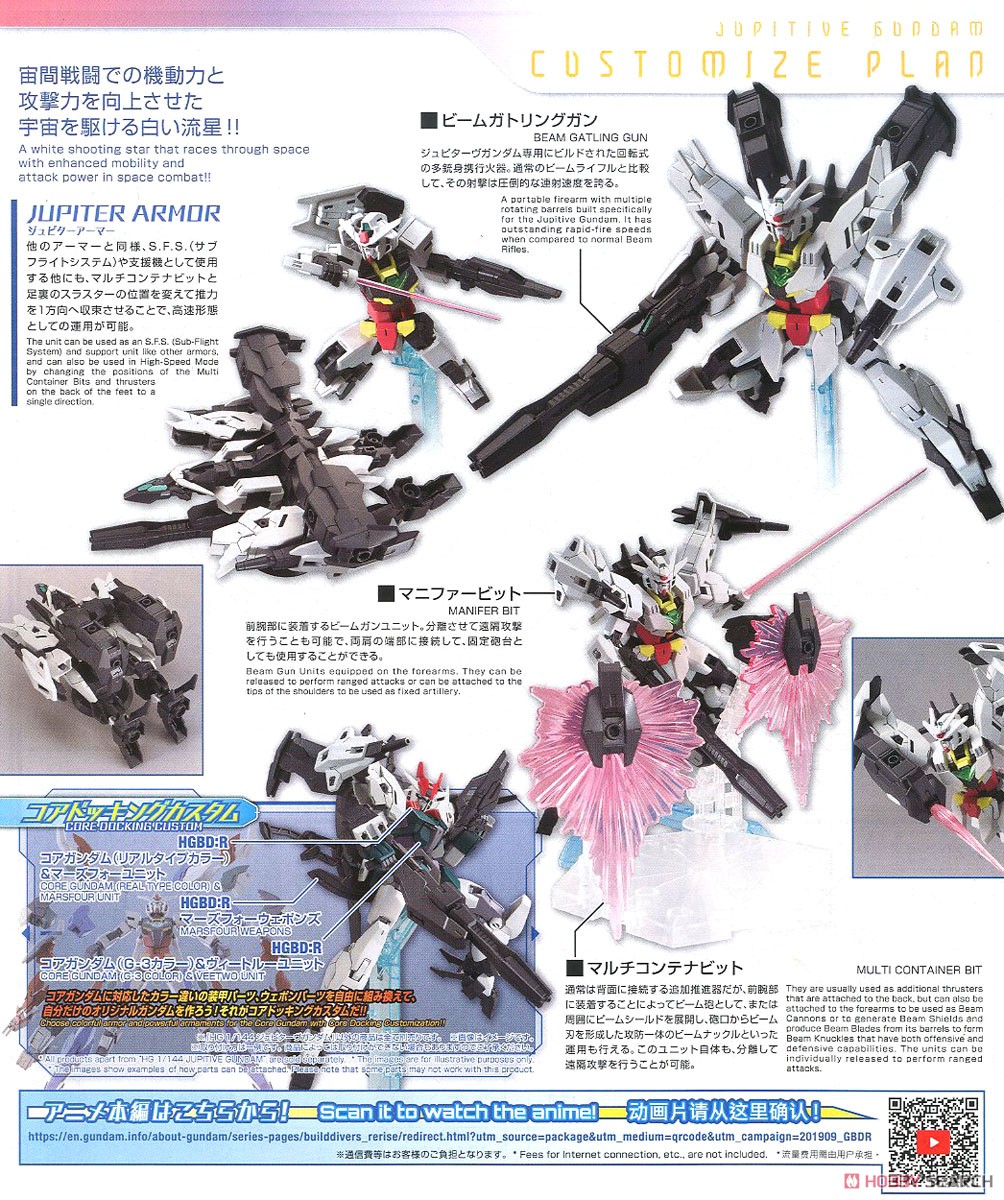 Bandai 4573102590022 hg1/144 Jupitive Gundam 2000yen