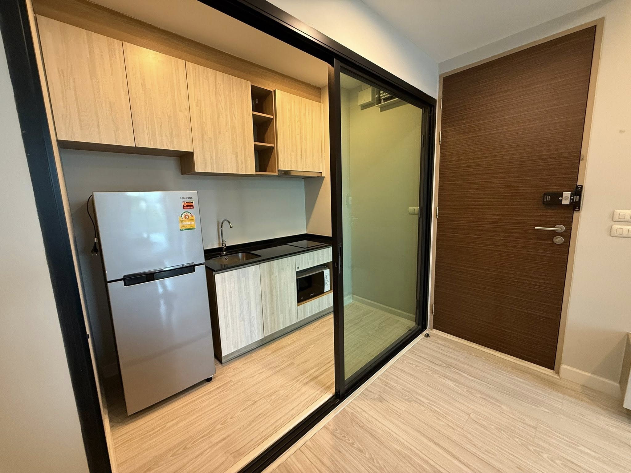 ให้เช่าห้องแบบ 1ห้องนอน 1ห้องน้ำ โซนพื้นที่ ตลาดหัวมุม คอนโด The Unique Kaset-Nawamin (ดิ ยูนีค เกษตร-นวมินทร์) Low Rise ขนาดห้อง 39 ตรม. ชั้น 3 พร้อม Private lift