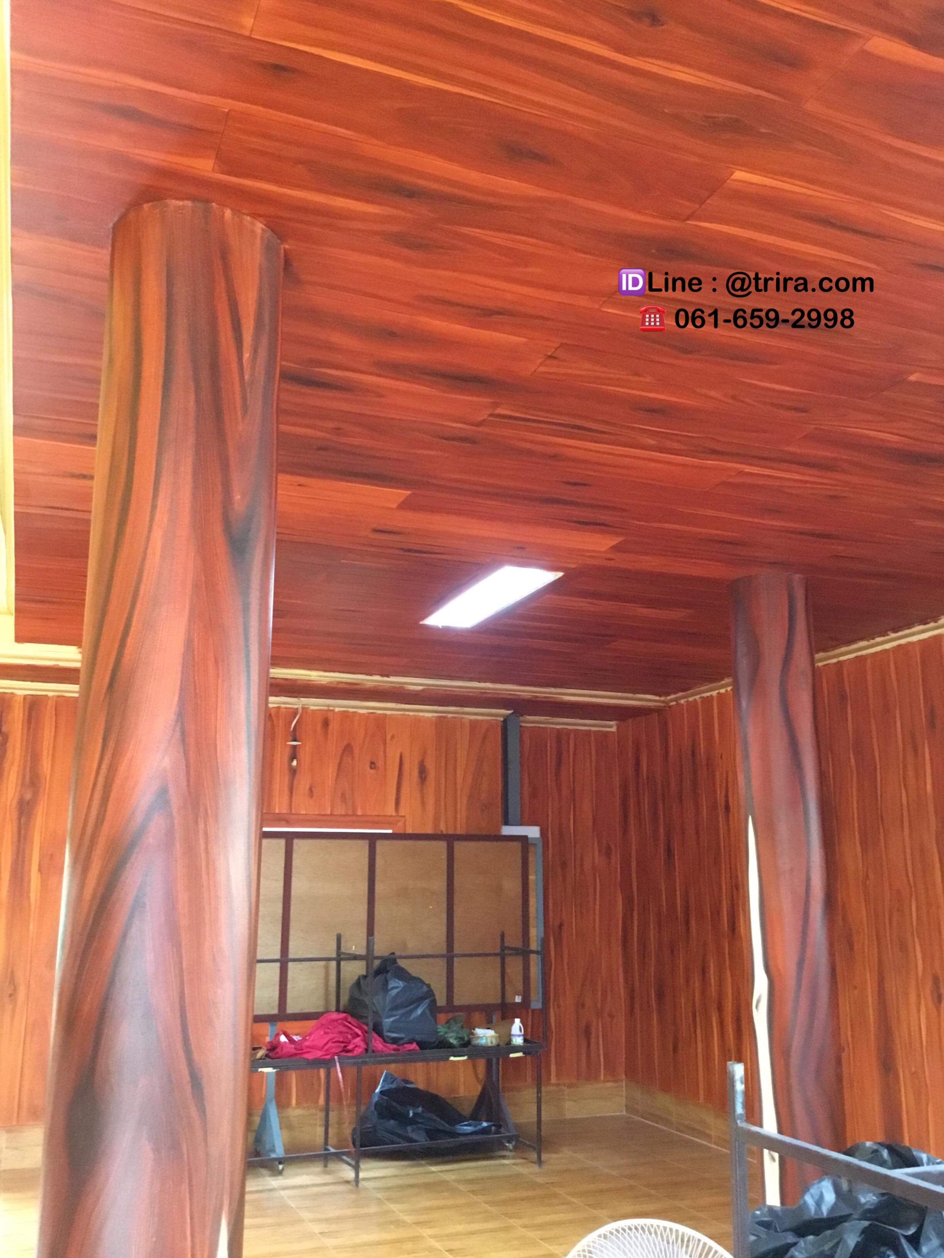 รับเหมาทาสีลายไม้ สอบถาม 061-659-2998