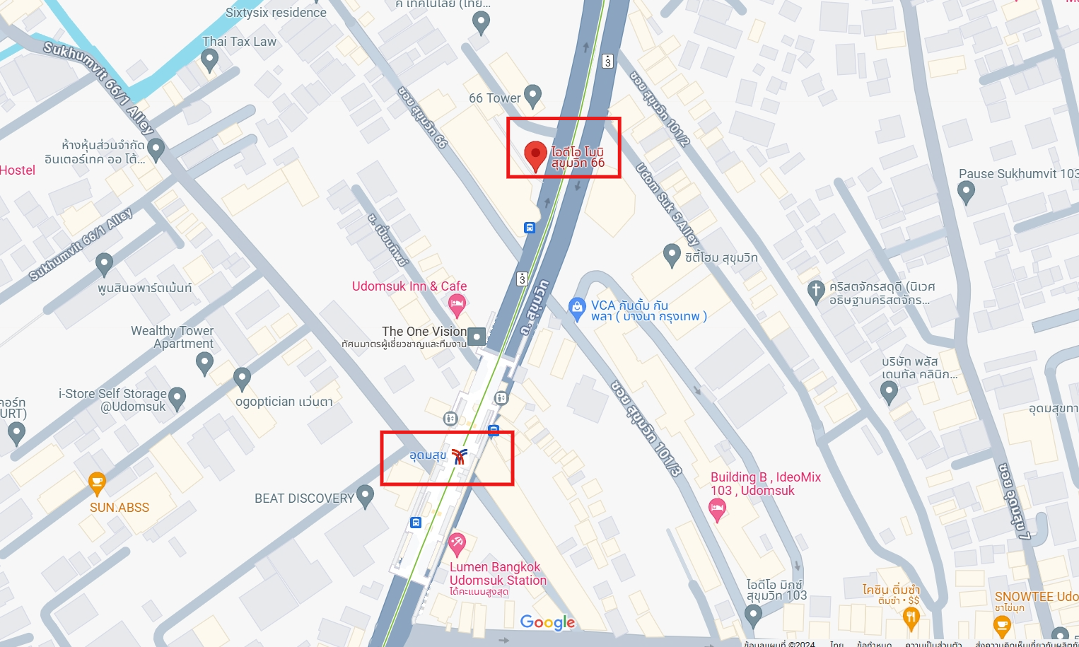 ให้เช่าห้องแบบ 2ห้องนอน 1ห้องน้ำ โซนพื้นที่ BTS อุดมสุข คอนโด IDEO Mobi Sukhumvit 66 (ไอดีโอ โมบิ สุขุมวิท 66) ขนาดห้อง 53 ตรม. ชั้น 25