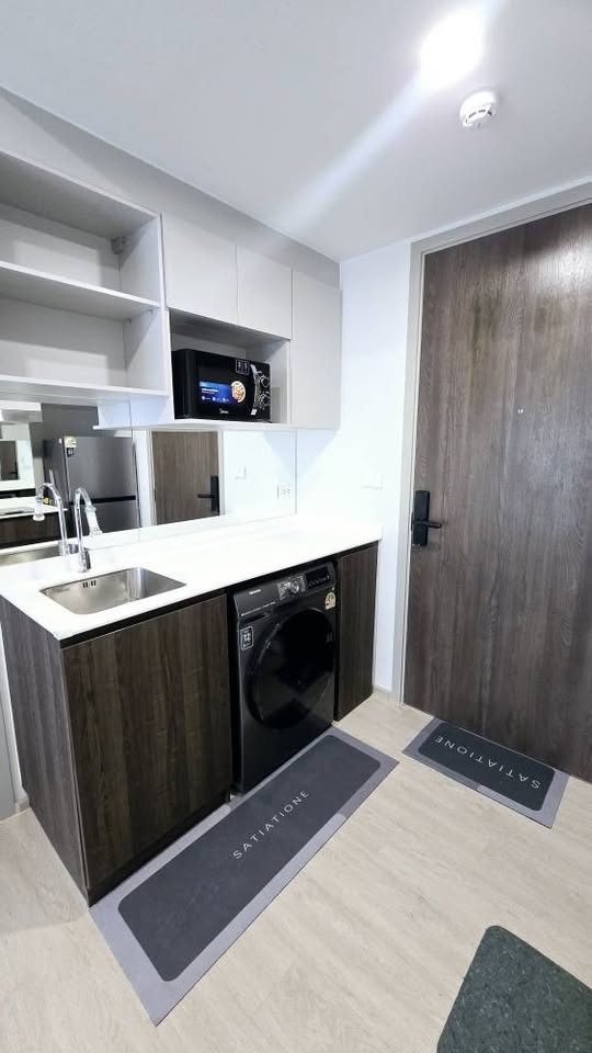 ให้เช่าห้องแบบ 1ห้องนอน 1ห้องน้ำ โซนพื้นที่ BTS คูคต คอนโด Nue Cross Khu Khot Station (นิว ครอส คูคต สเตชัน) ขนาดห้อง 27 ตรม. ชั้น 2 ตึก A