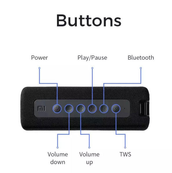 Mi รับประกันศูนย์ไทย 1 ปี 6971408153473 Portable Bluetooth Speaker 16W - BLUE gadgets