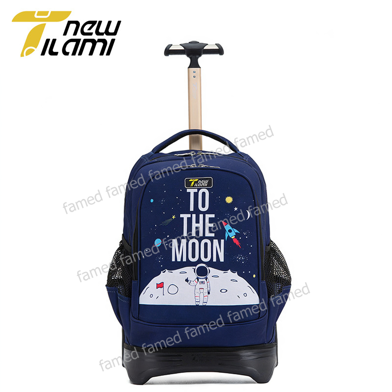 Tilami 18 นิ้ว กระเป๋าล้อลาก 3 ล้อ ขึ้นบันไดได้ สะพายได้ มีที่คลุมล้อ และแถมที่คลุมฝนทุกใบ