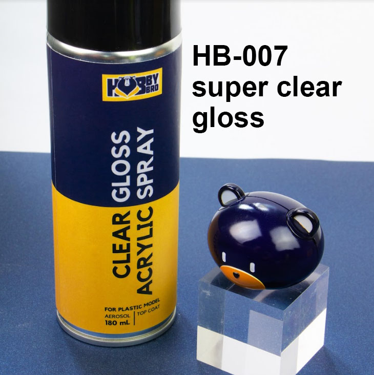 HB-007 super clear gloss acrylic spray 180ml. 195007