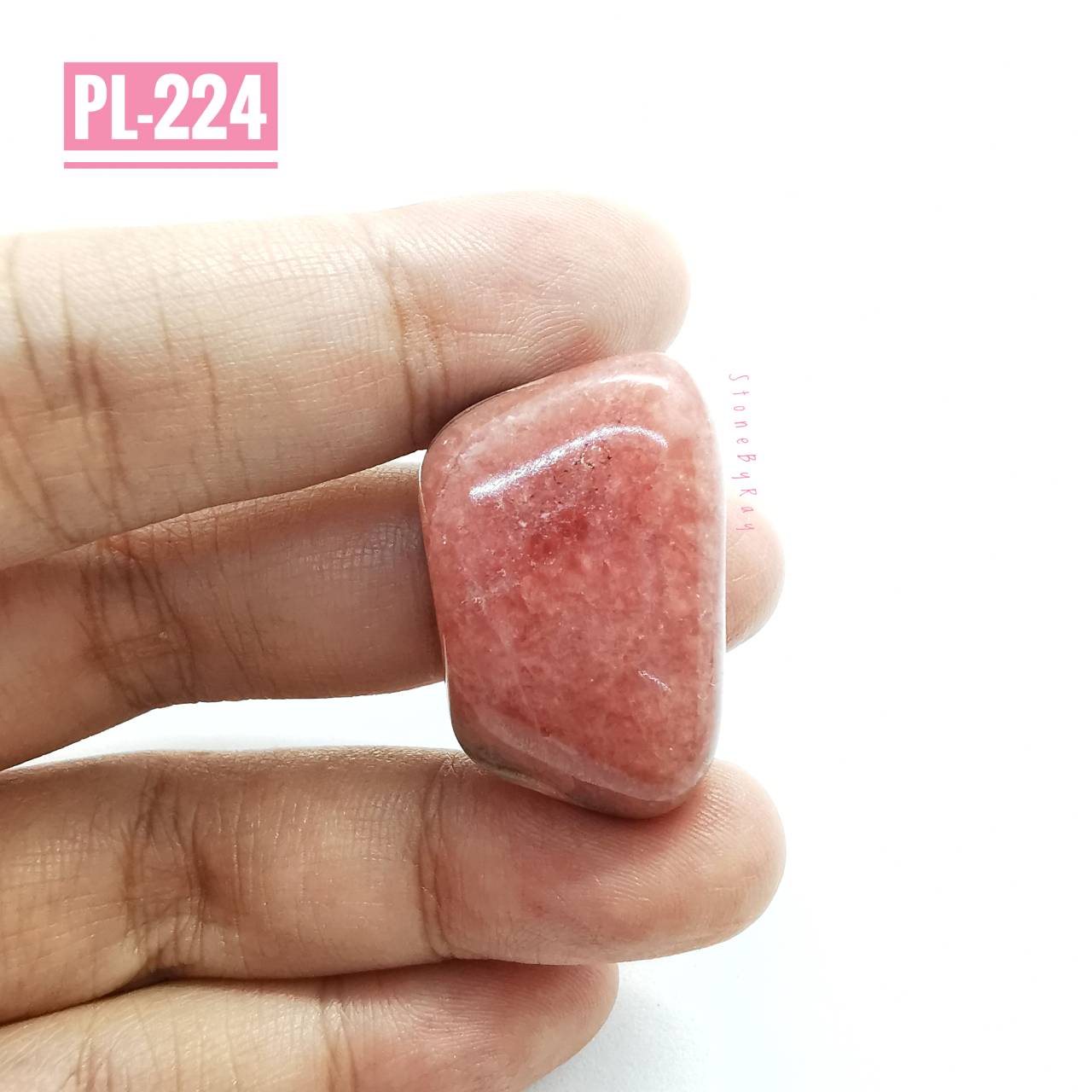 หินโรโดโครไซต์ขัดเงาทรงธรรมชาติ Rhodochrosite