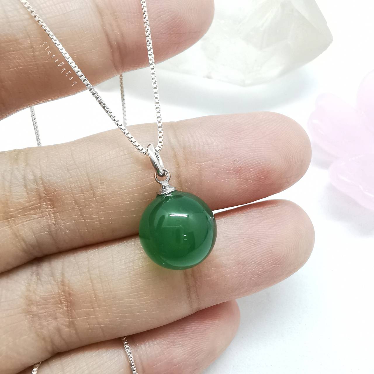 สร้อยคอเงินจี้หินอาเกต Agate