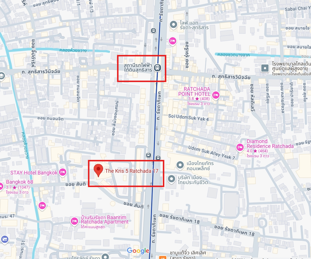 ปล่อยเช่าคอนโด The Kris Ratchada 17 (เดอะ คริส รัชดา 17) - โซน MRT สุทธิสาร Studio 1ห้องน้ำ - ขนาดห้อง 26.7 ตรม. ชั้น 3