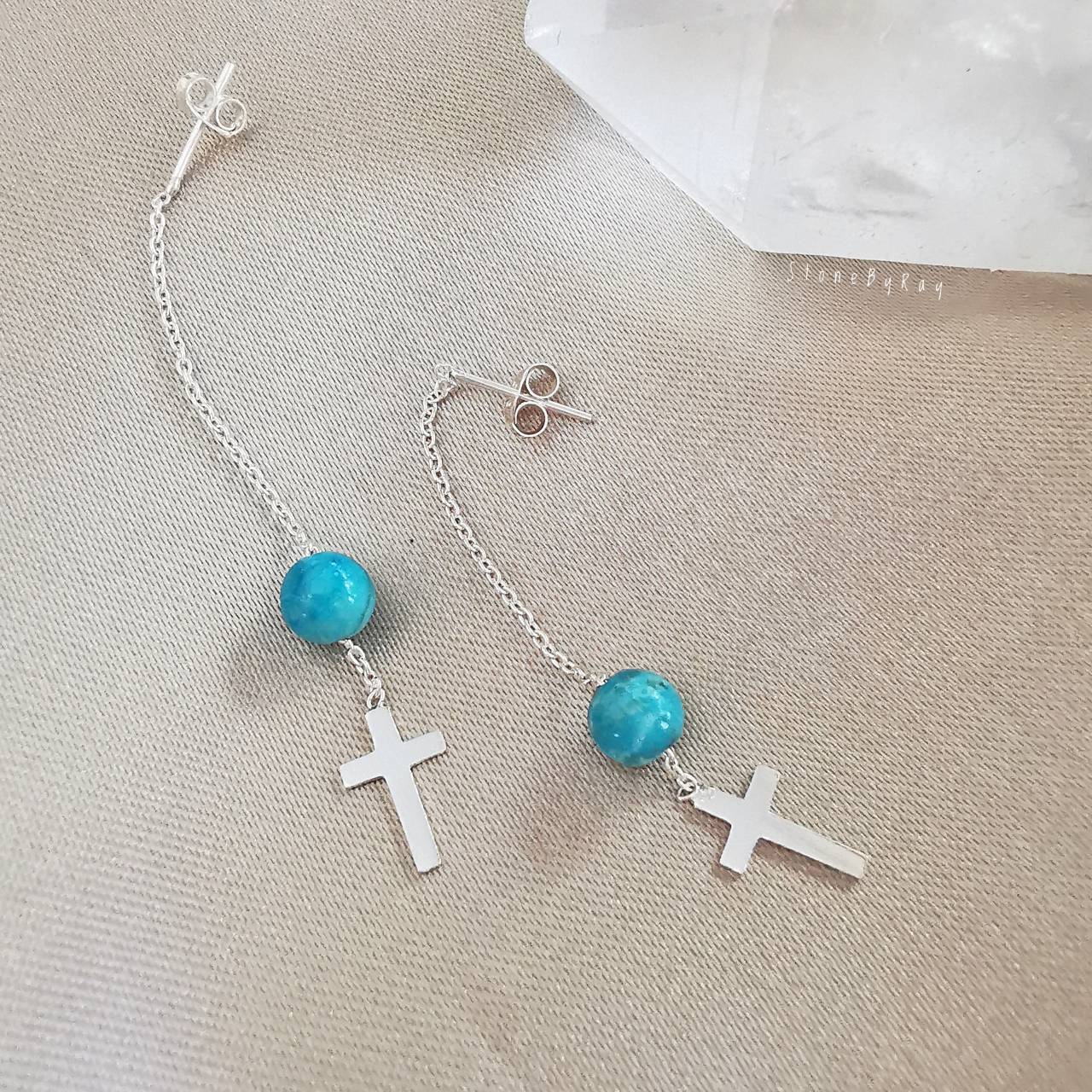 ต่างหูเงินหินเทอร์ควอยส์ Turquoise