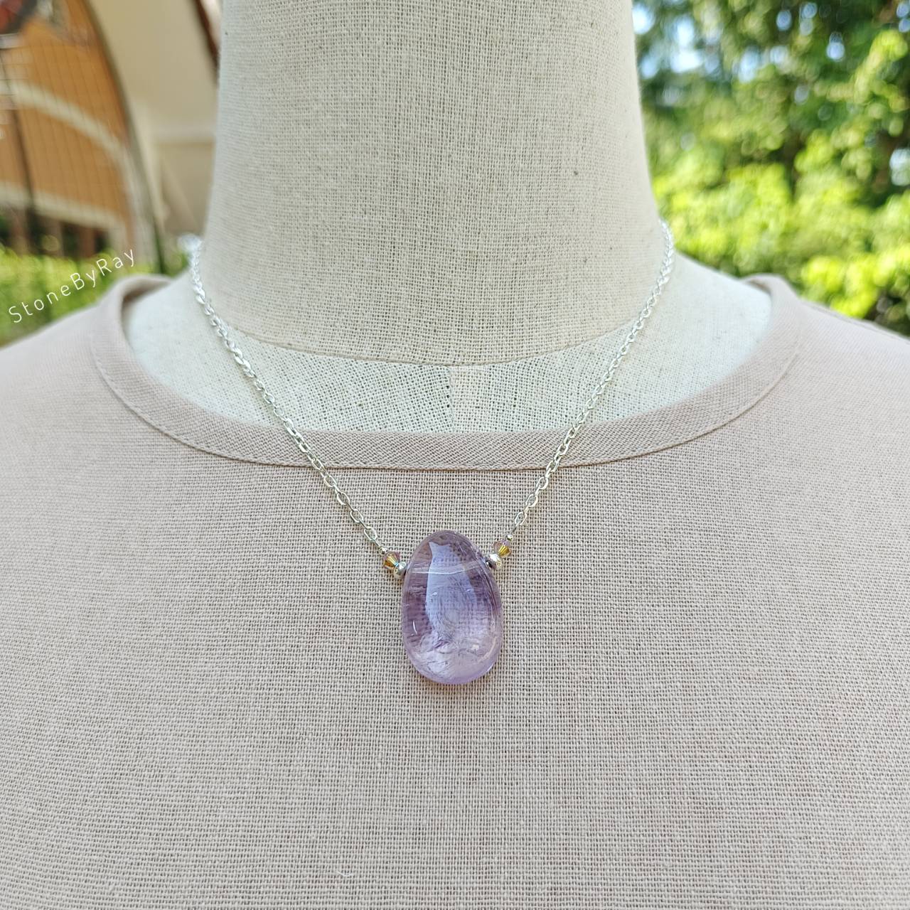 สร้อยคอเงินจี้หินอเมทิสต์ Amethyst
