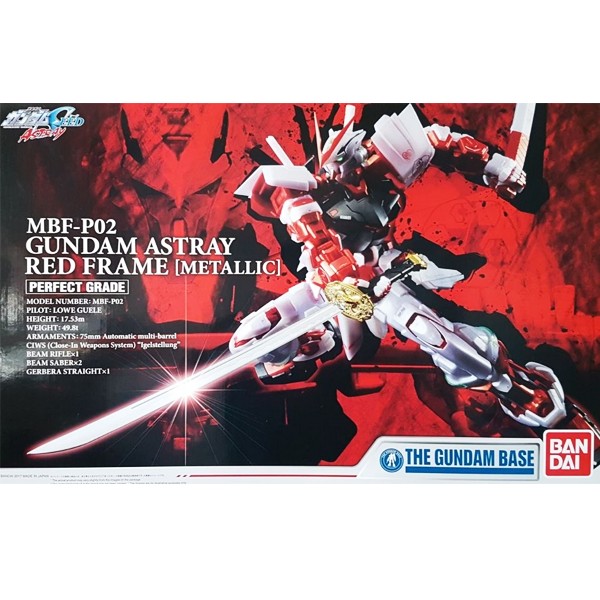 4549660186298 Limited Gundam BASE Tokyo PG 1/60 Gundam Astray Red Frame (Metallic) กล่องบุบนิดหน่อย