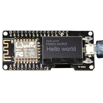 NodeMCU WeMos ESP8266-12E/12F บอร์ด NodeMCU พร้อมจอ OLED