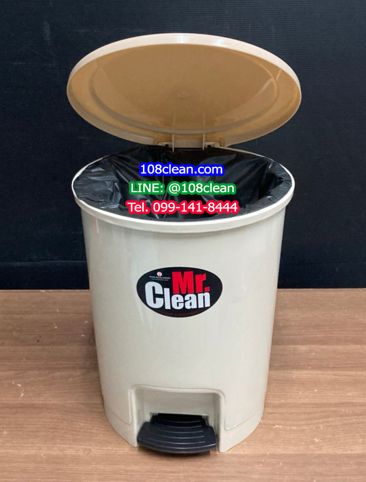 ถังขยะแยกประเภท เท้าเหยียบ ทรงกลม ขนาด 12 ลิตร