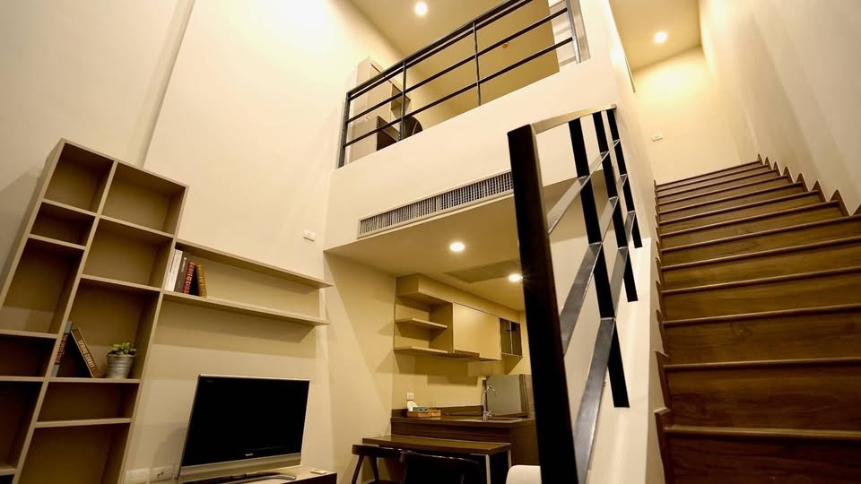 ให้เช่าห้องแบบ Duplex 2ชั้น 1ห้องนอน 1ห้องน้ำ โซนพื้นที่ BTS สะพานควาย คอนโด Onyx Phaholyothin (ออนเน็กซ์ พหลโยธิน) ขนาดห้อง 43 ตรม. ชั้น 9