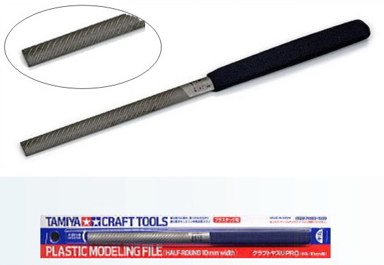 (เหลือ1ชิ้น ทักแชทก่อนโอน) 74063 plastic modeling file (half-round 10mm width)