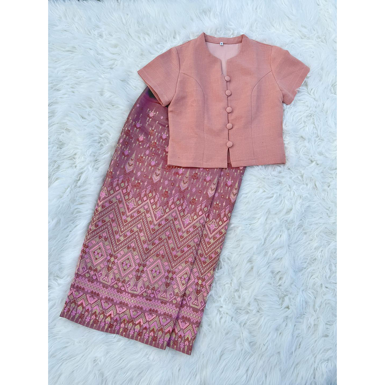 kudapy เสื้อผ้าฝ้ายชินมัยอัดกาวพรีเมี่ยม (เฉพาะเสื้อ)