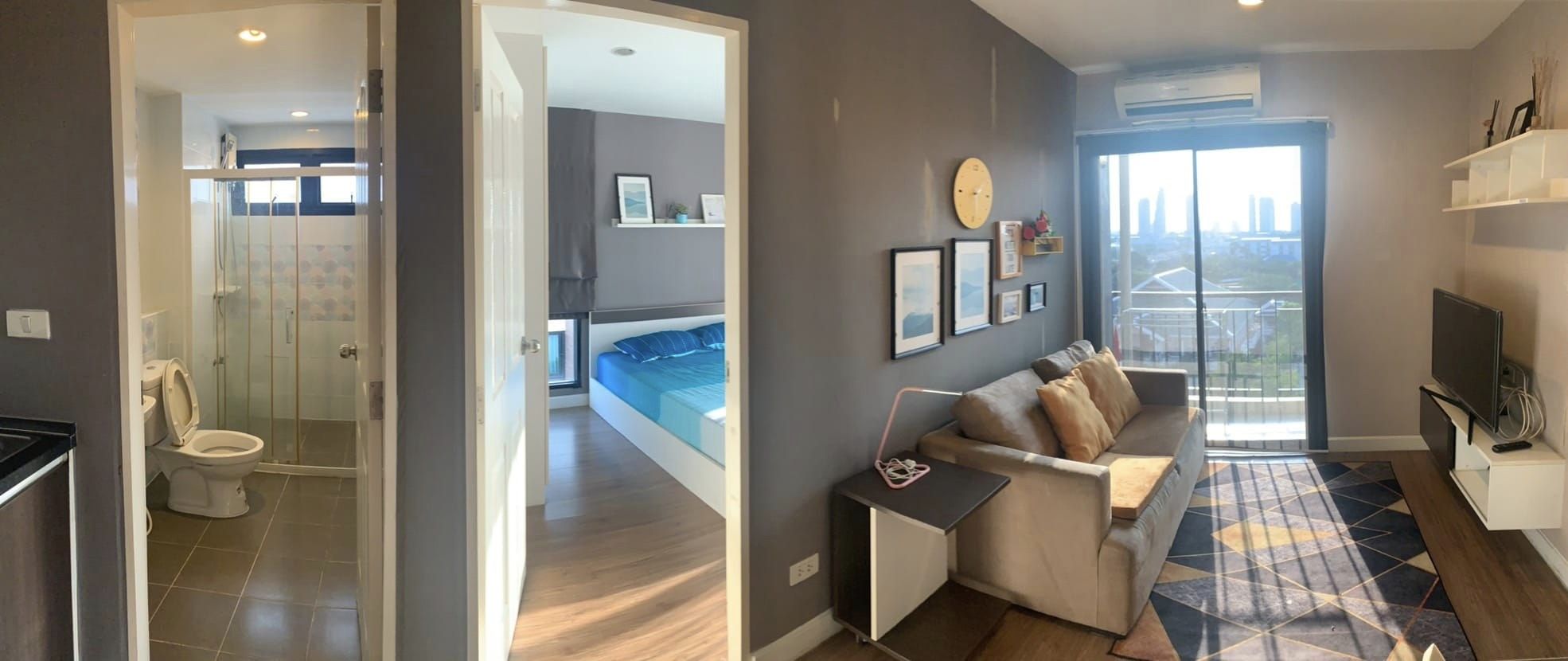 สนใจชมห้องติดต่อได้เลย Line ID: Smile-easy ปล่อยเช่าคอนโด Hallmark Ngamwongwan (ฮอลล์มาร์ค งามวงศ์วาน) - 1ห้องนอน 1ห้องน้ำ 1ห้องนั่งเล่น - ใกล้ MRT กระทรวจสาธารณสุข - ขนาดห้อง 31 ตรม. ชั้น 8 ตึก A