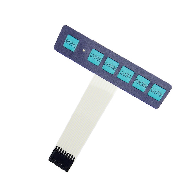 Keypad 6 Key พร้อม LED Membrane matrix Switch Keypad with LED