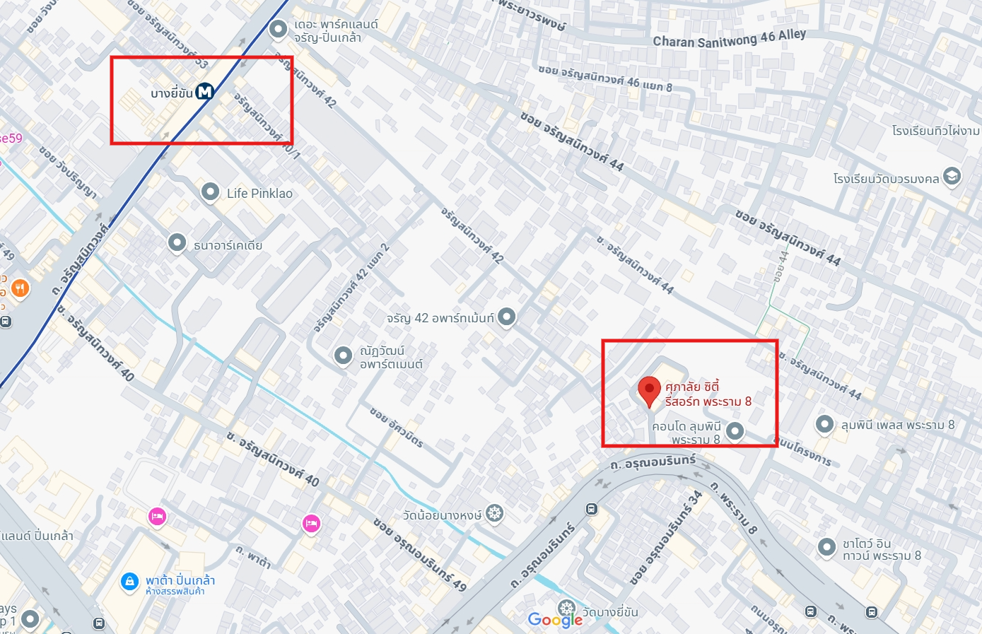 ให้เช่าห้องแบบ Studio 1ห้องน้ำ โซนพื้นที่ MRT บางยี่ขัน สะพานพระราม8 คอนโด Supalai City Resort Rama 8 (ศุภาลัย ซิตี้ รีสอร์ท พระราม 8 ) Low Rise ขนาดห้อง 30 ตรม. ชั้น 4 ตึก A