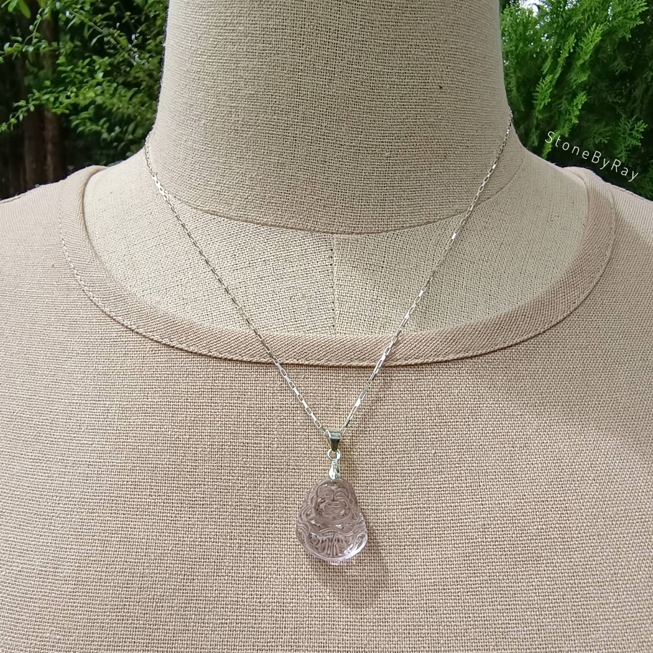 สร้อยคอเงินจี้พระสังกัจจายน์หินอเมทิสต์ Amethyst