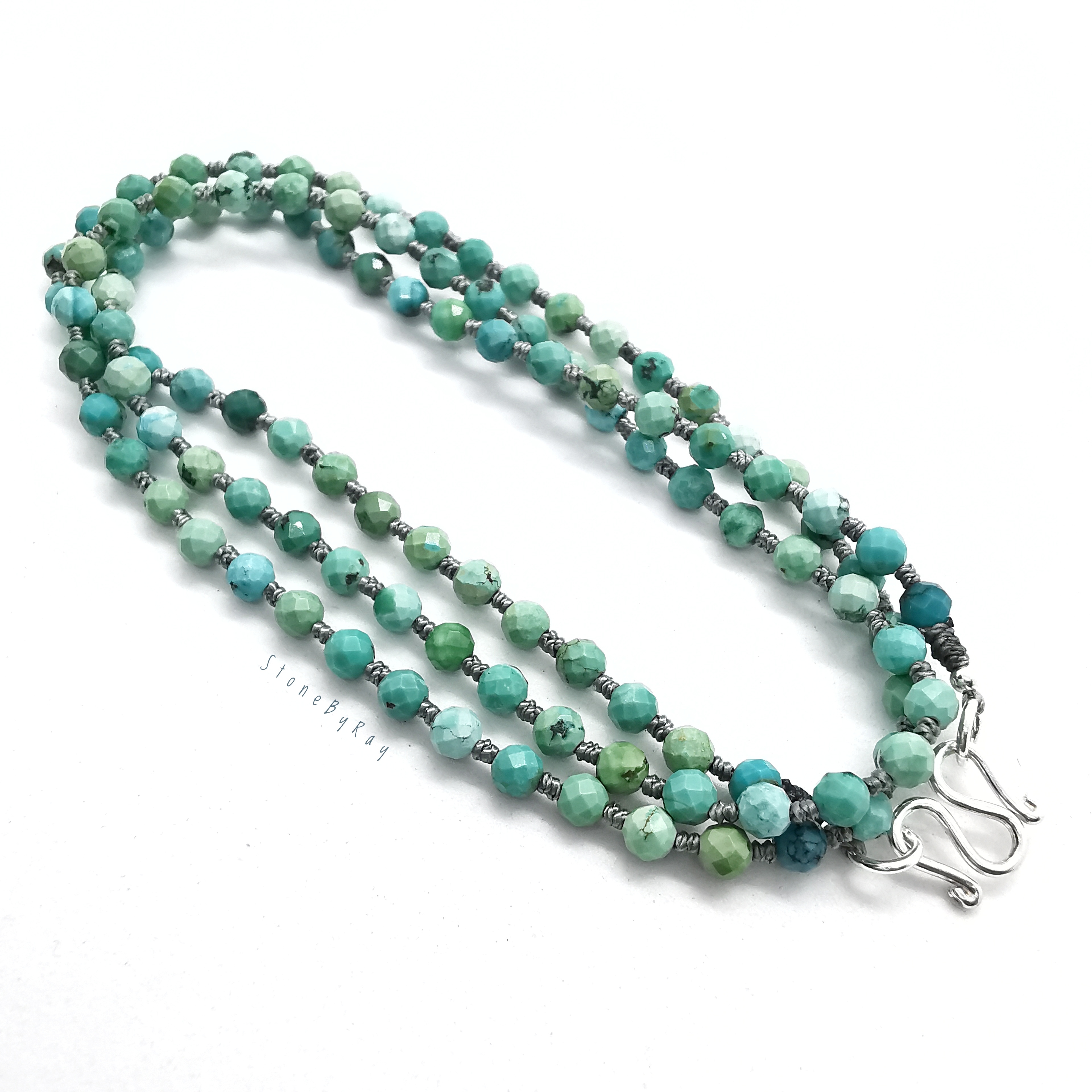 สร้อยคอเชือกถักหินเทอร์ควอยส์ Turquoise