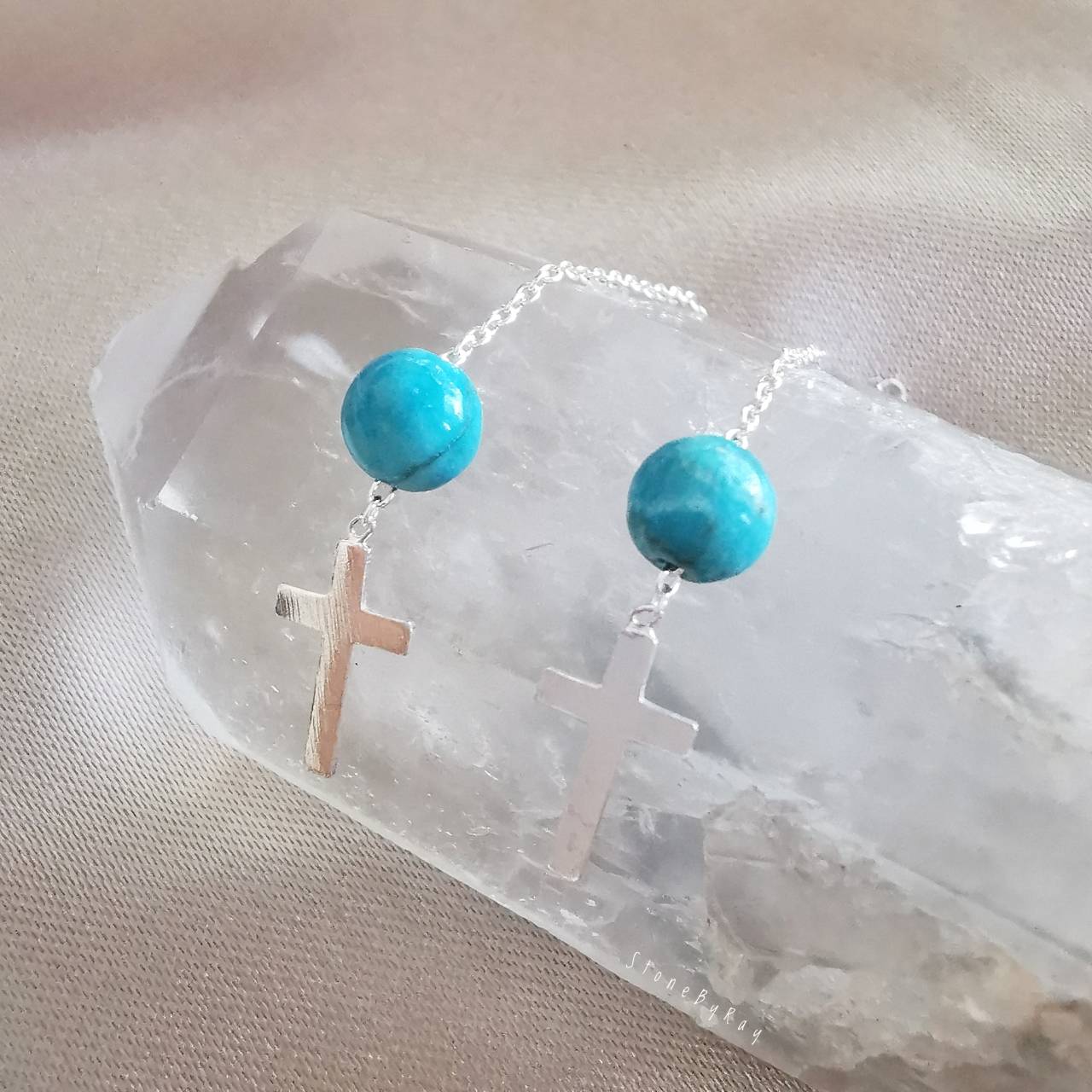 ต่างหูเงินหินเทอร์ควอยส์ Turquoise