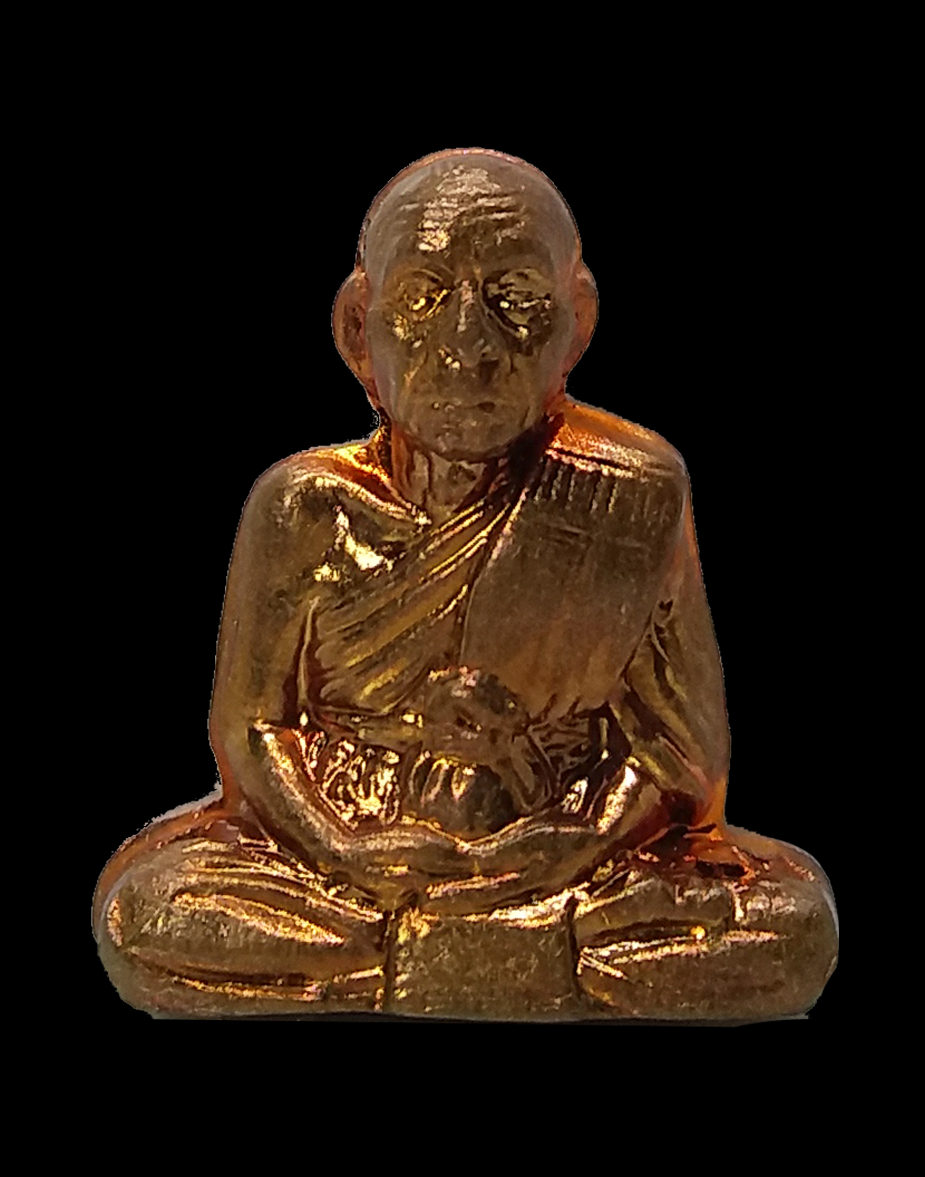 รูปเหมือนครึ่งซีกปั้ม รุ่นแรก เจ้าคุณเสงี่ยม วัดสุวรรณเจดีย์ จ.อยุธยา รุ่นมงคลบารมี ๘๗ หมายเลข ๕๔๕ ปี ๒๕๕๕