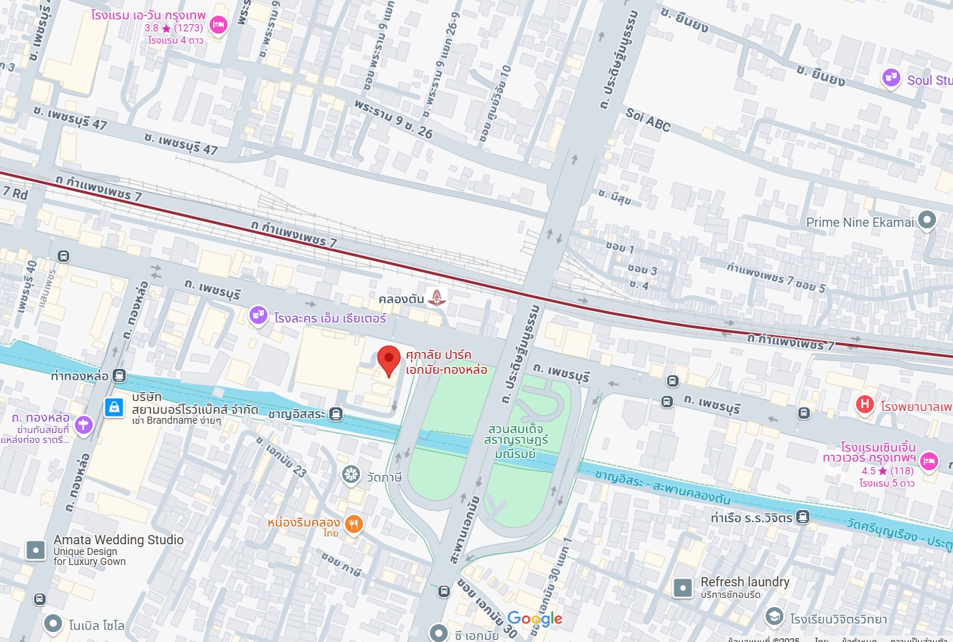 ให้เช่าคอนโด Supalai Park Ekkamai-Thonglor (ศุภาลัยปาร์ค เอกมัย-ทองหล่อ) - ห้องแบบ 1ห้องนอน 1ห้องน้ำ - ขนาดห้อง 55 ตรม. ชั้น 34