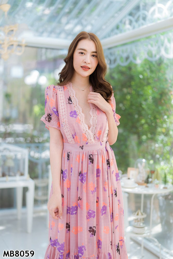 เดรสทรงพริ้วววว สีสันสดใส แพทเทรินเก๋ ใส่ง่ายใส่ได้บ่อย S L XL