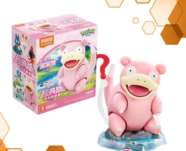 BLOKEES 810181531008 BLOKEES FIGURES POKEMON 74010 CLASSIC VERSION S SLOWPOKE