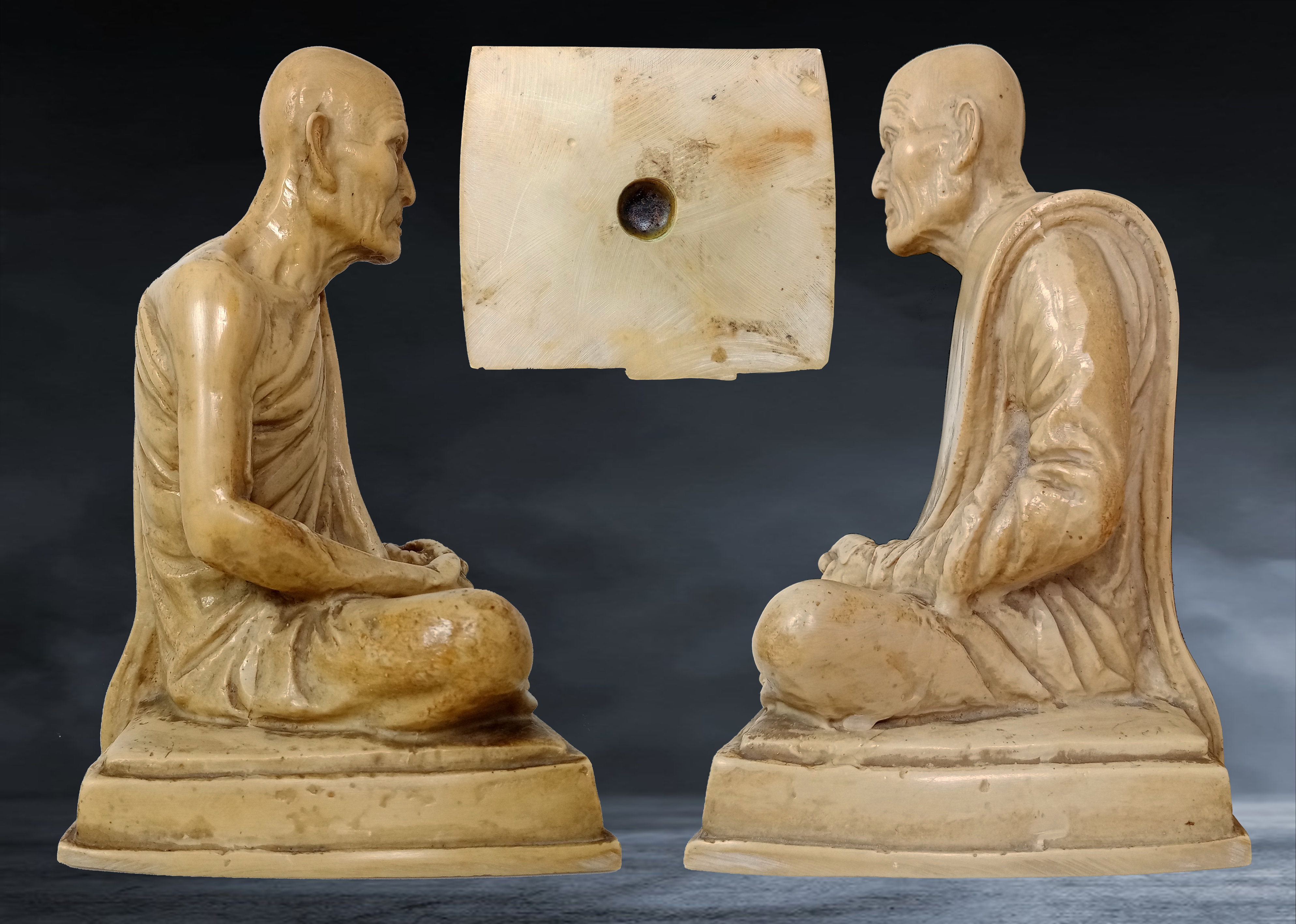 พระบูชา หลวงพ่อสงฆ์ วัดเจ้าฟ้าศาลาลอย จ.ชุมพร เนื้อซิลิก้า ปี ๒๕๑๖