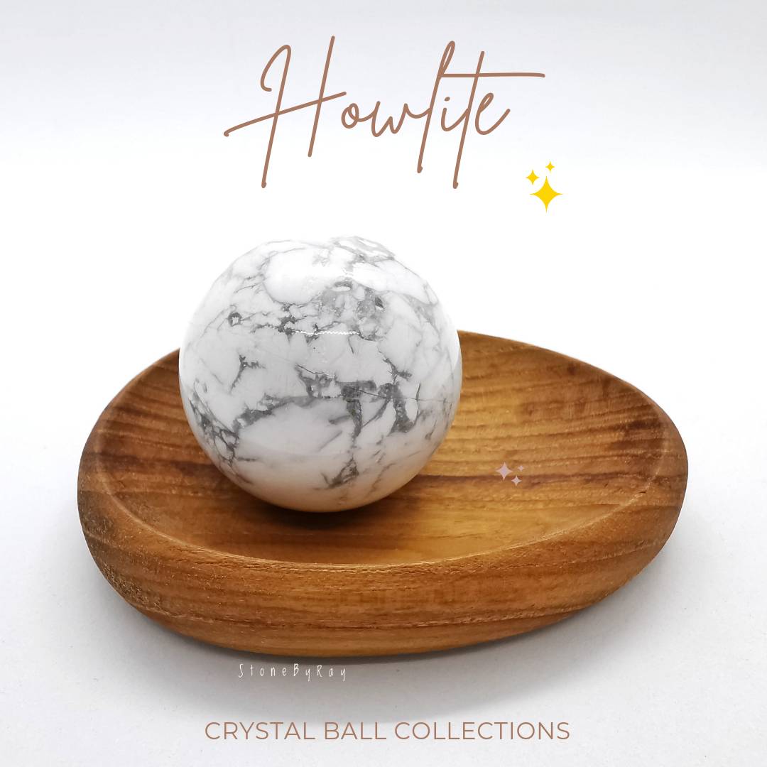 หินฮาวไลท์ลูกกลม Howlite Ball