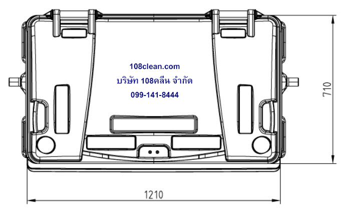 ถังขยะใหญ่ พร้อมล้อเข็น รุ่นฝาเรียบ 660 ลิตร (สีเขียว)