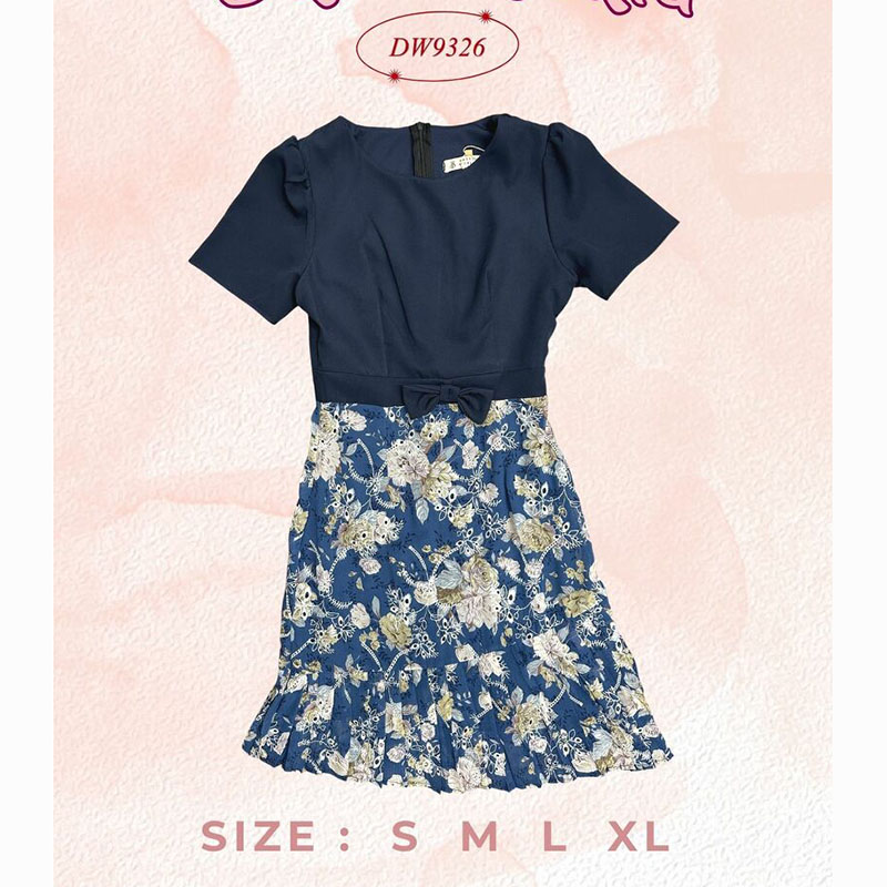 kudapy เดรสสั้นสีชมพู/สีครีม/สีกรม ทำงานช่วงล่างเป็นงานลูกไม้ฉลุ อัดพลีตสวยมากน้า ส่วนบนเป็นผ้าเรียบมินิเกิลมากก สีน่ารัก สุภาพ