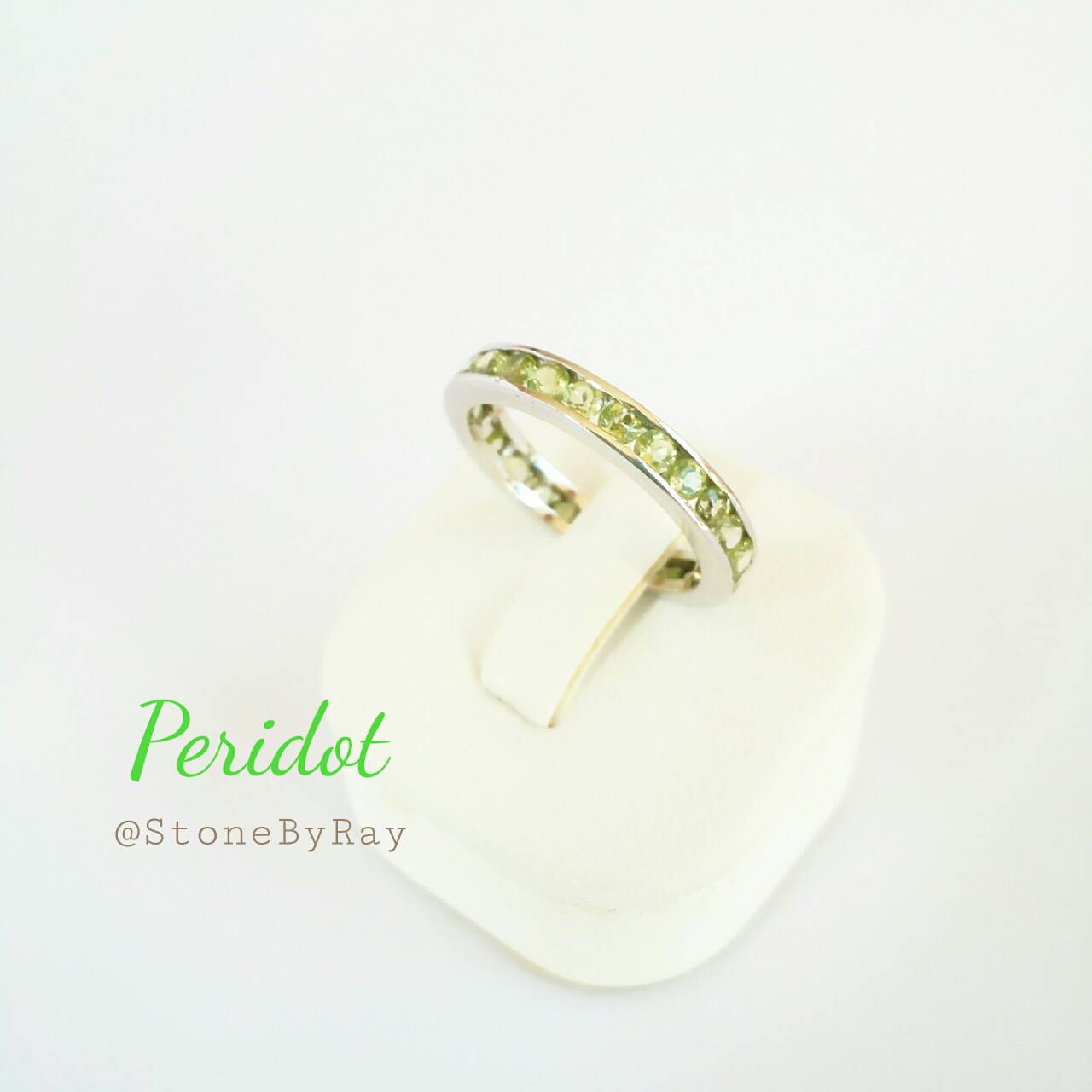 แหวนเงินแท้พลอยเพอริดอท Peridot