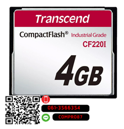 TransCend,CF Card,4GB,Industrial Grade,CF220I,CompactFlash,(SLC),สำหรับเครื่องจักร,CNC