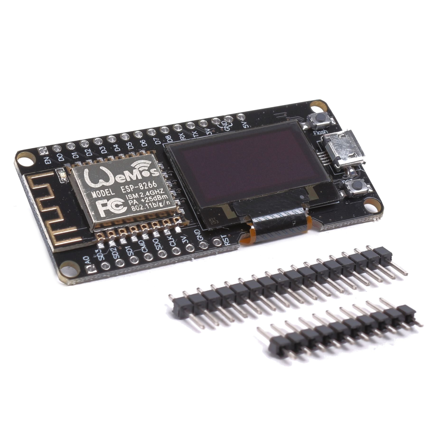 NodeMCU WeMos ESP8266-12E/12F บอร์ด NodeMCU พร้อมจอ OLED