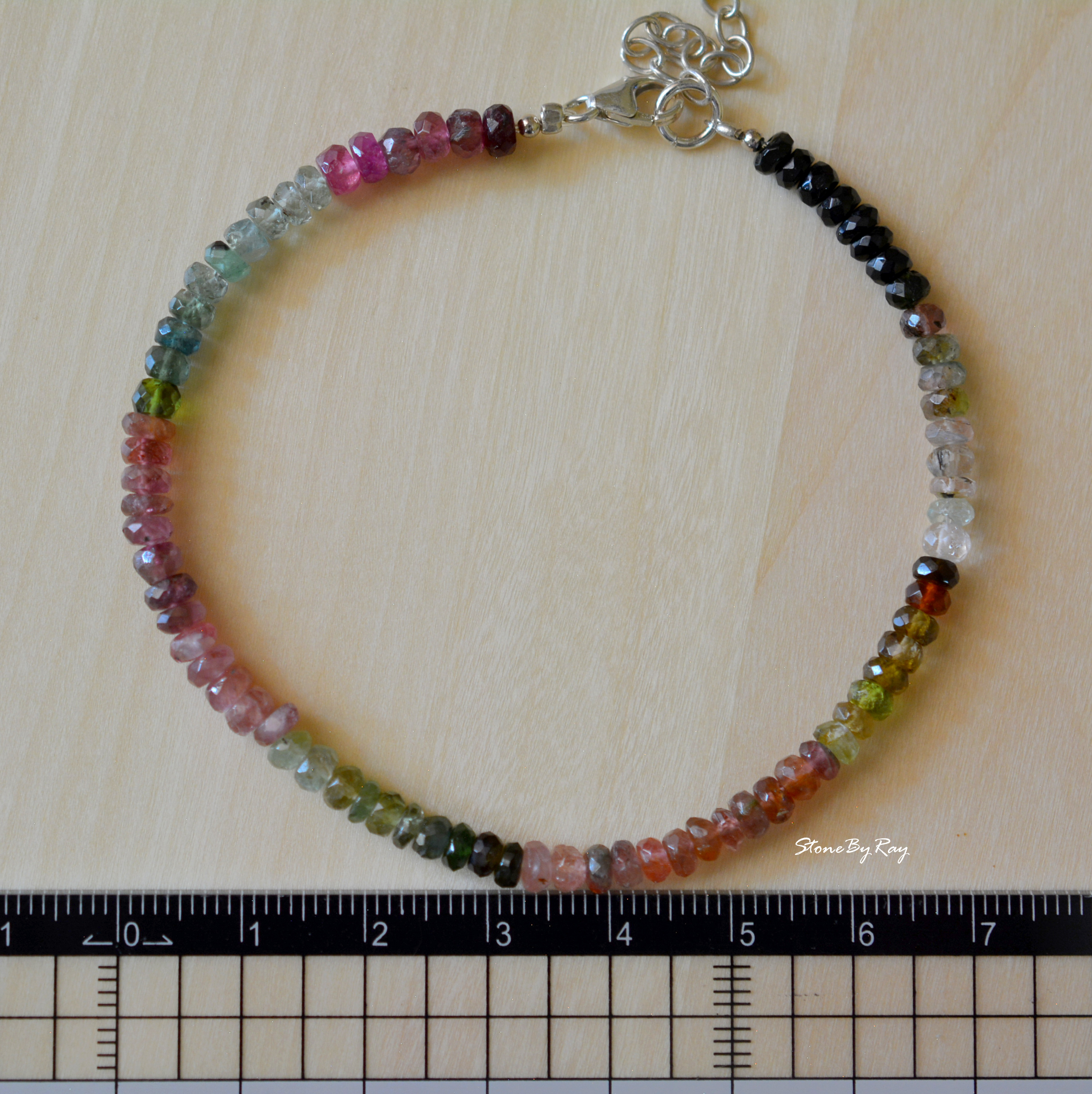 สร้อยข้อมือหินทัวมาลีน Tourmaline