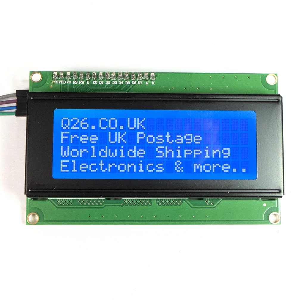 2004 LCD (Blue Screen) 20x4 LCD with backlight of the LCD screen พร้อม I2C Interface ขนาด 20 ตัวอักษร 4 แถว