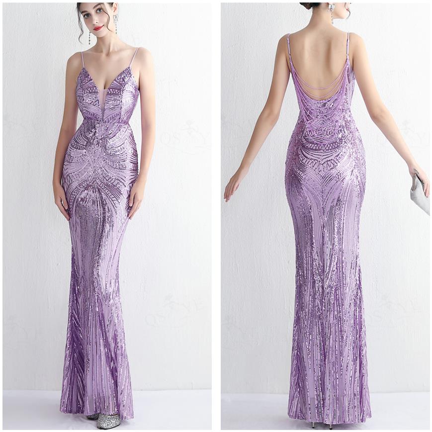 kudapy ชุดราตรียาวผ้ากริสเตอร์สายเดี่ยวคอวี โชว์หลัง สีเขียว,สีแดงเบอร์กันดี้,สีดำ,สีเงิน,สีชมพูโรสโกลด์ สีเขียวมิ้นท์ สีฟ้า ผ้าขยายได้ สวมเข้ารูป