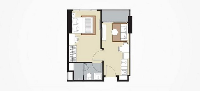 ให้เช่าวิซดอม อเวนิว รัชดา – ลาดพร้าว 1ห้องนอนเครื่องใช้ไฟฟ้าครบ