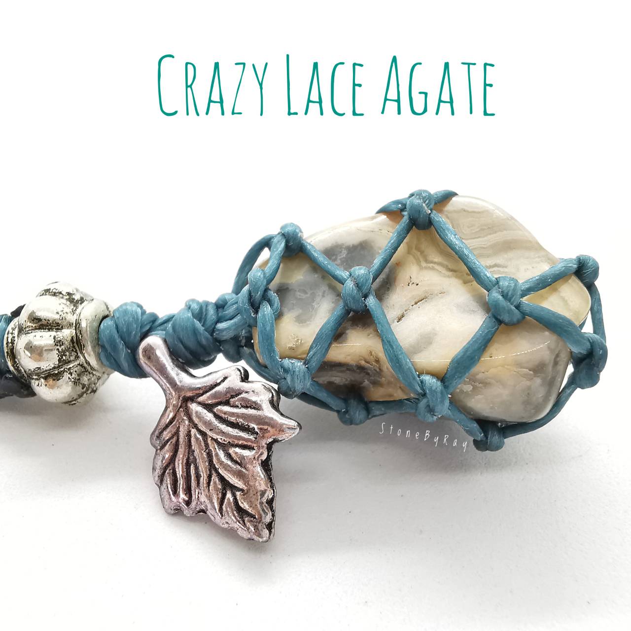 พวงกุญแจหินเครซี่เลสอาเกต (Crazy Lace Agate)