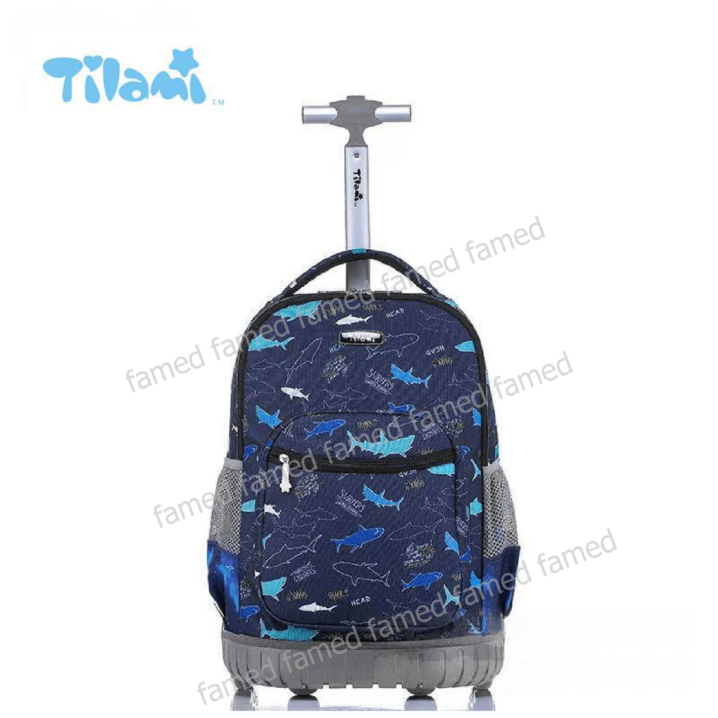 Tilami 18 นิ้ว กระเป๋าล้อลาก 3 ล้อ ขึ้นบันไดได้ สะพายได้ มีที่คลุมล้อ และแถมที่คลุมฝนทุกใบ