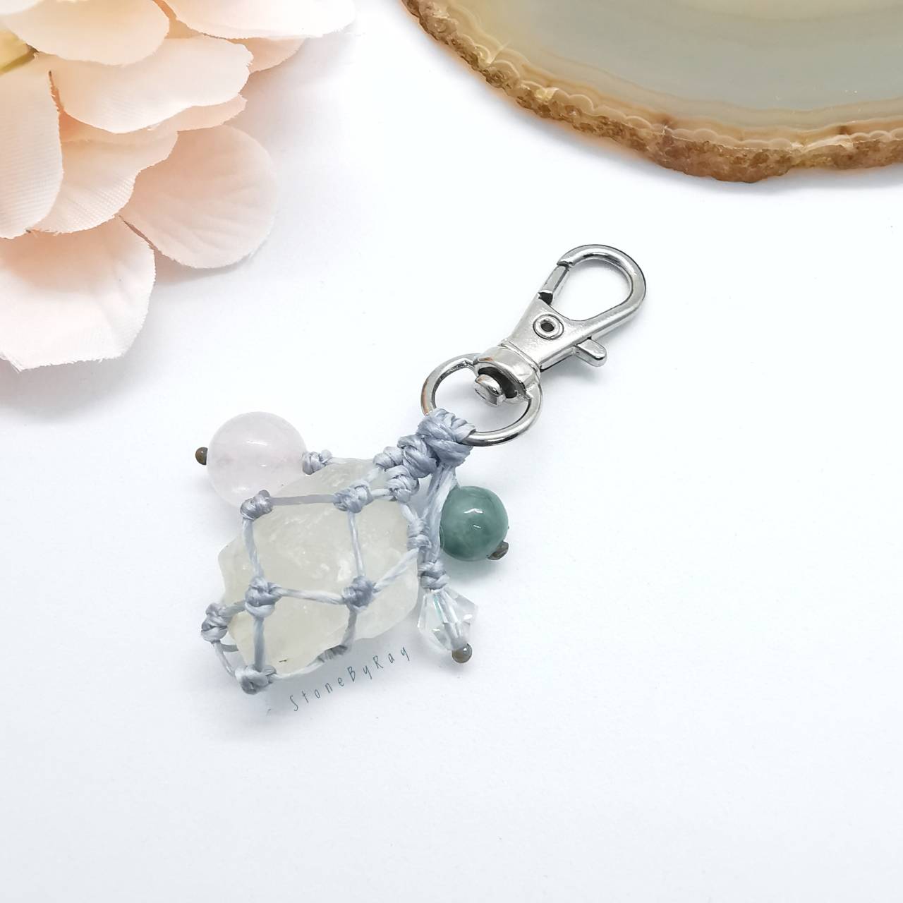 พวงกุญแจหินมูนสโตน (Moonstone)