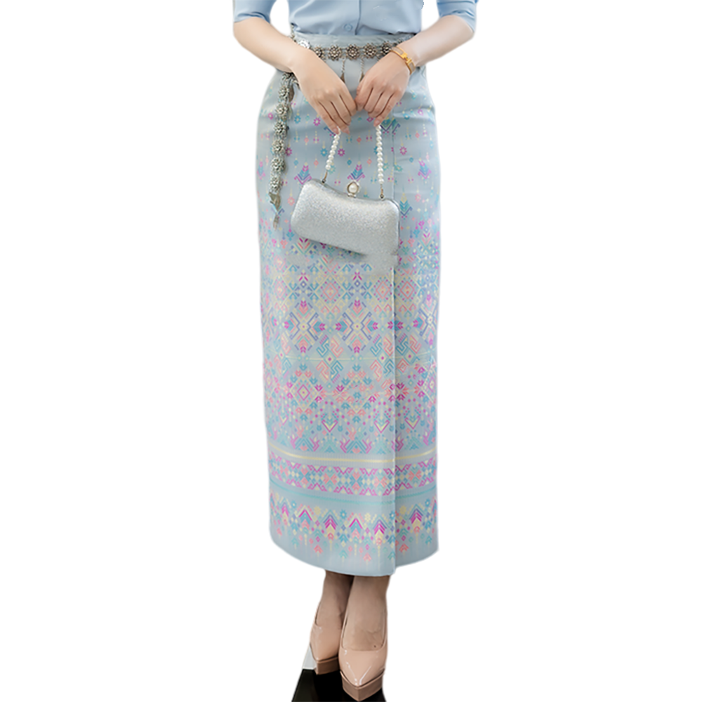 kudapy ผ้าถุงทอลายสีแดง สีฟ้า สีเขียว สีชมพู ใส่ไปงาน ผ้าถุงผ้าไทยทอลาย งานสวยเข้าทรงใส่บายได้ทุกงานจร้า