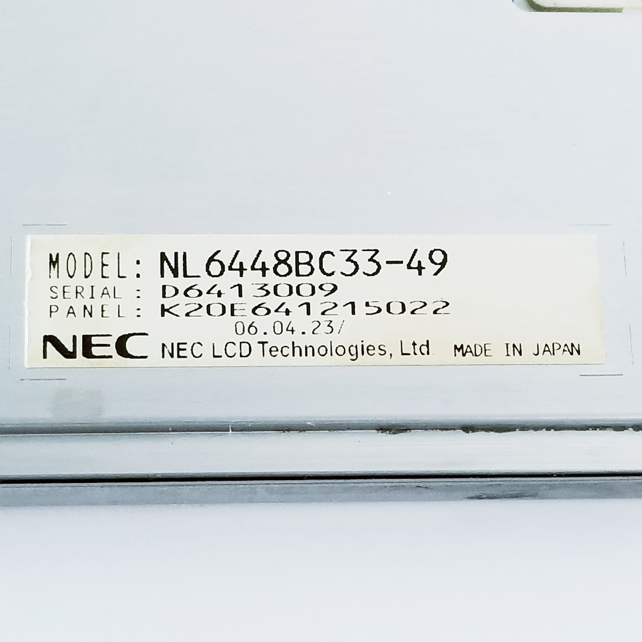 NEC NL6448BC33-49 10.4" LCD FOR CNC